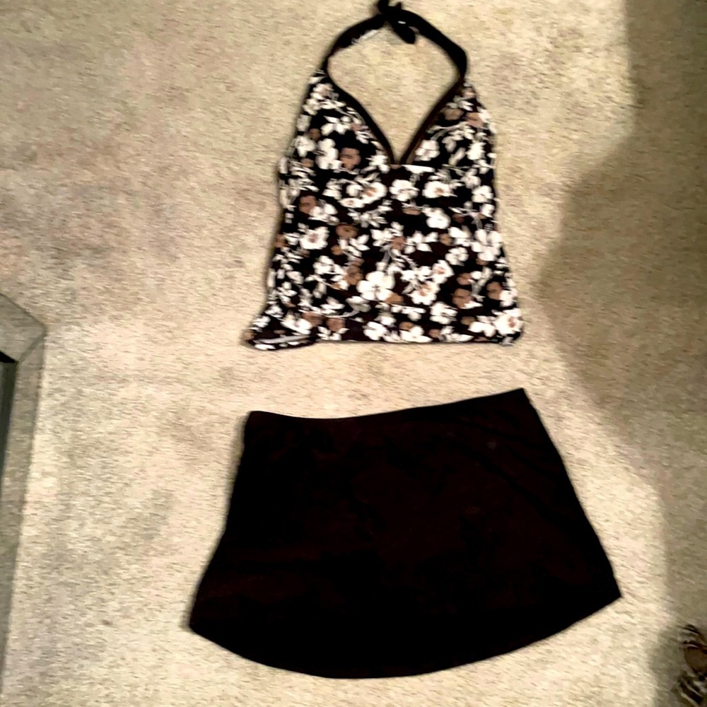 Tankini with matching swim skirt